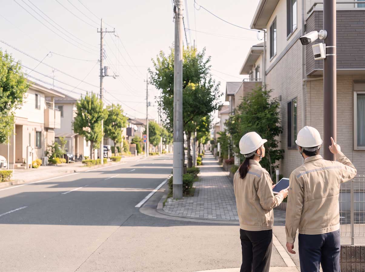 地域防犯活動や協会の取り組みをイメージした画像