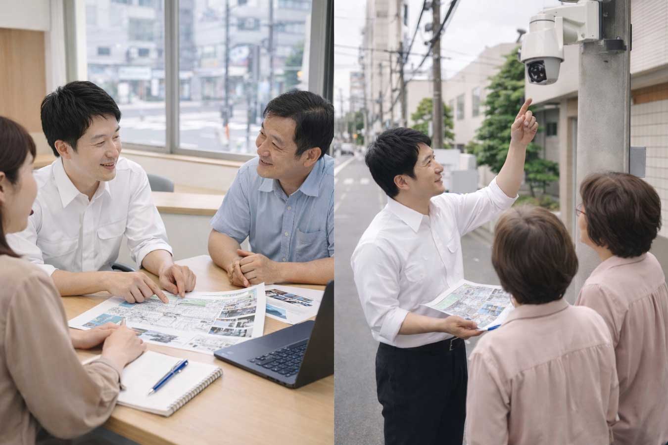 地域向けの説明・相談・現地確認のイメージ